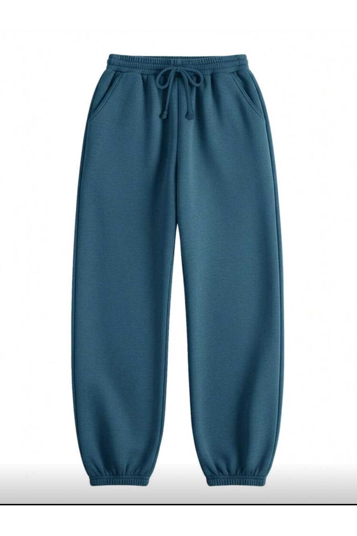 Soft Eşofman Altı Paçası Lastikli Şardonlu Unisex