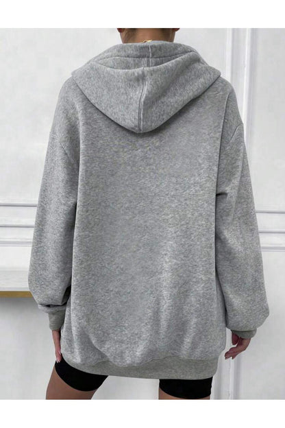 Kapüşonlu Oversize Kalıp Fermuarlı Hırka Sweatshirt Unisex ( Rahat Kalıp )