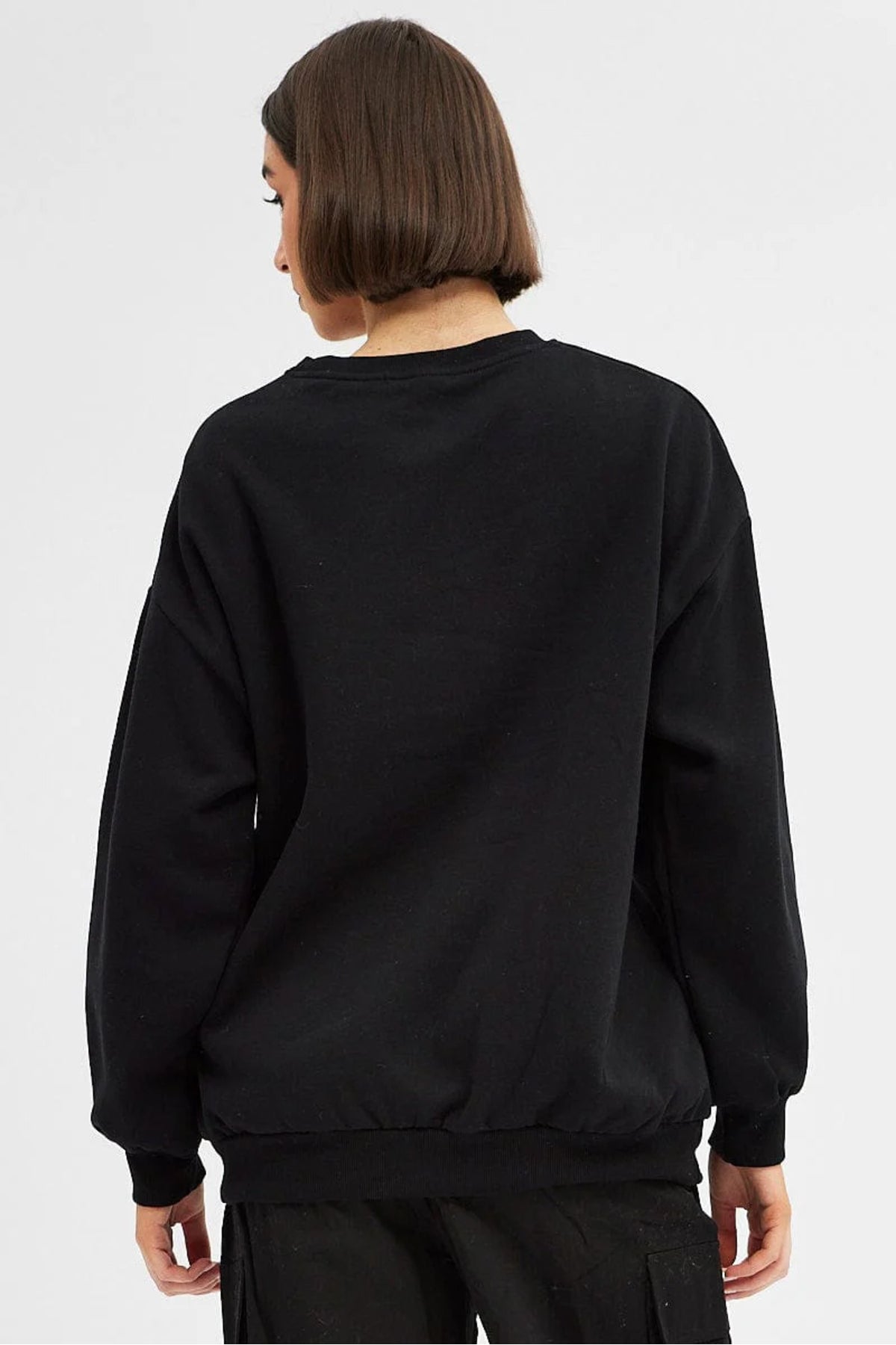 LOS 1989 Baskılı Regular Kadın Bisiklet Yaka Sweatshirt