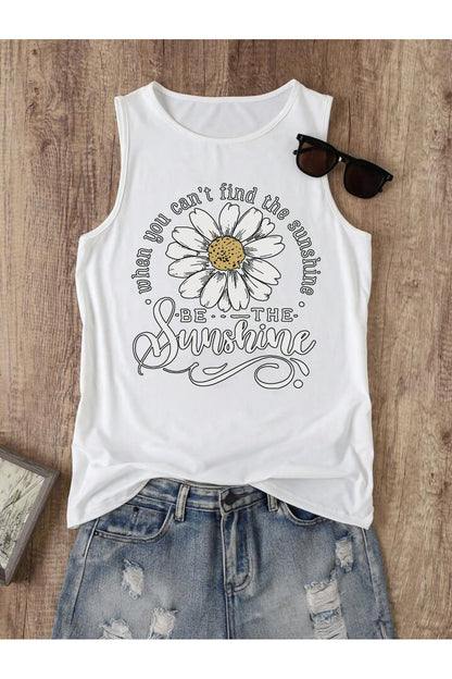 BE THE SUNSHİNE Kadın Pamuklu Kolsuz (Omuzu Açık) Yazlık T-shirt