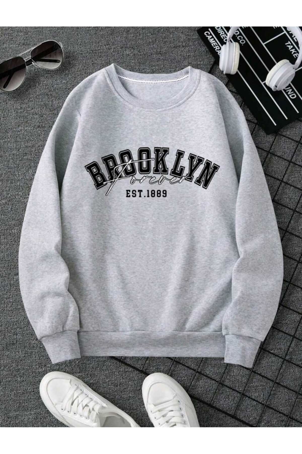 FOREVER BROOKLYN BİSİKLET YAKA SWEATSHİRT