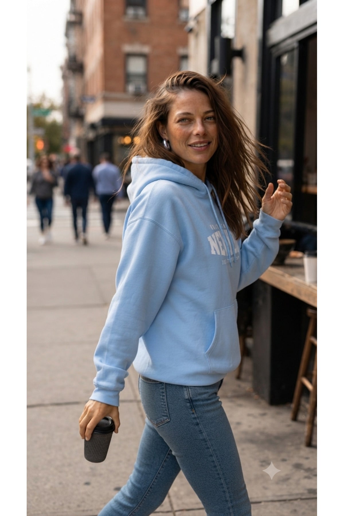 NEW YORK The City Never Sleeps (Kapşonlu 3 İplik Sweatshirt) Unisex