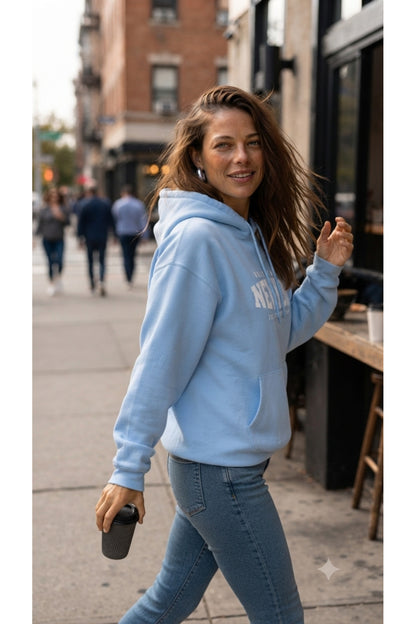 NEW YORK The City Never Sleeps (Kapşonlu 3 İplik Sweatshirt) Unisex