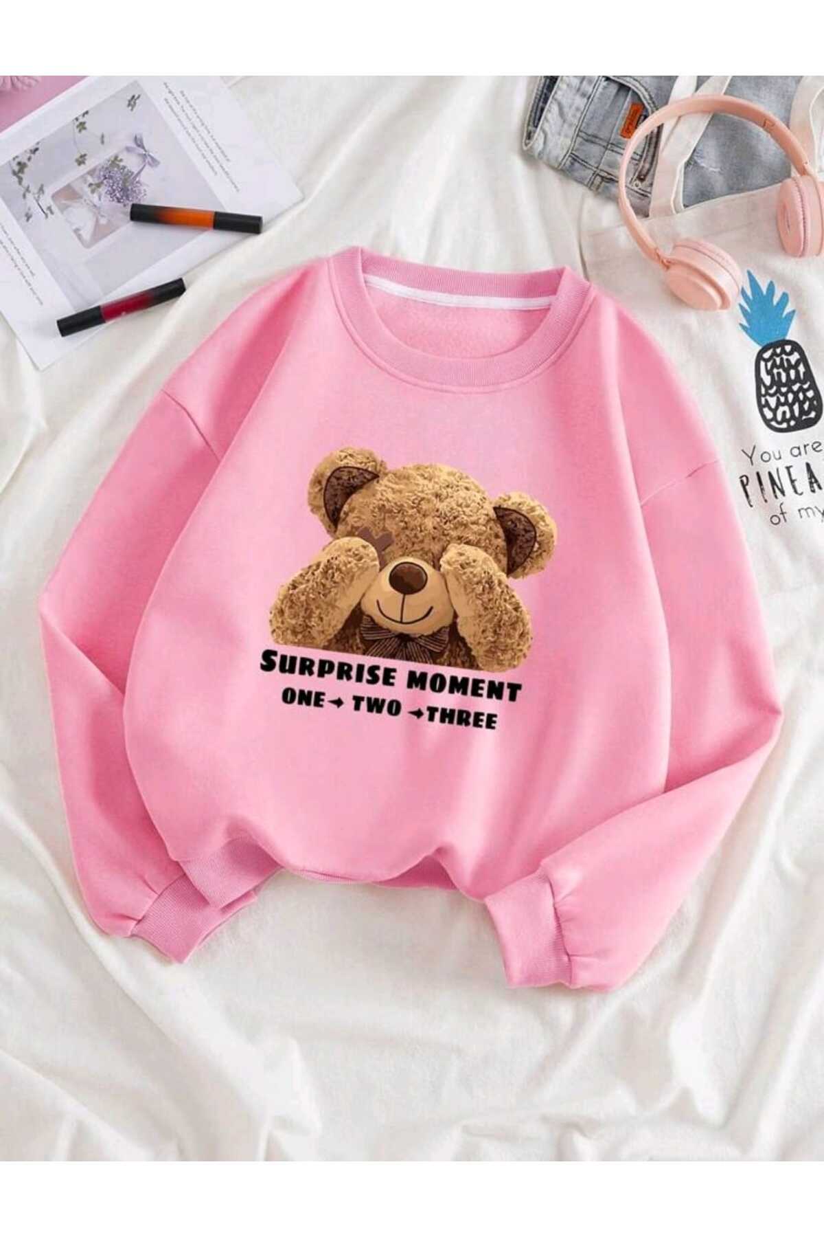 MOMENT Baskılı Bisiklet Yaka Sweatshirt Serisi