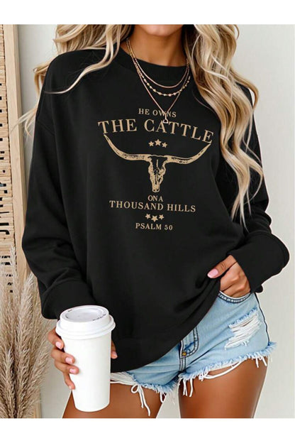 Siyah Karışık Bisiklet Yaka Sweatshirt Koleksiyonu