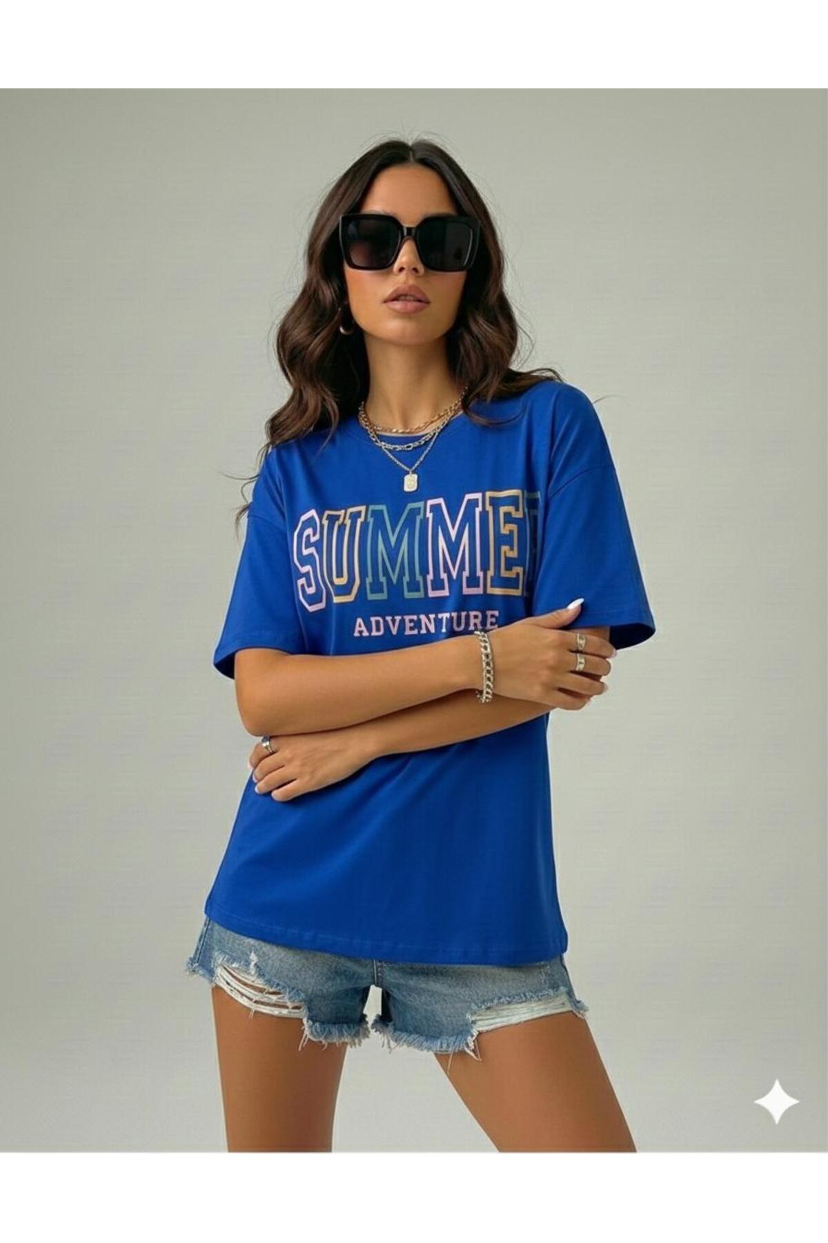 SUMMER Yazlık Pamuklu Kadın T-Shirt