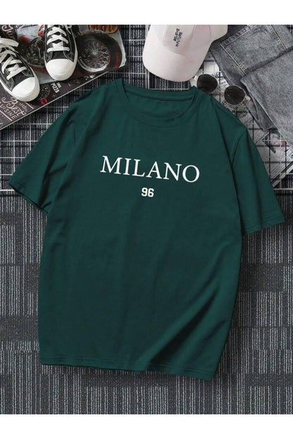 MILANO Baskılı Pamuklu Kısa Kol (Oversize) Tshirt
