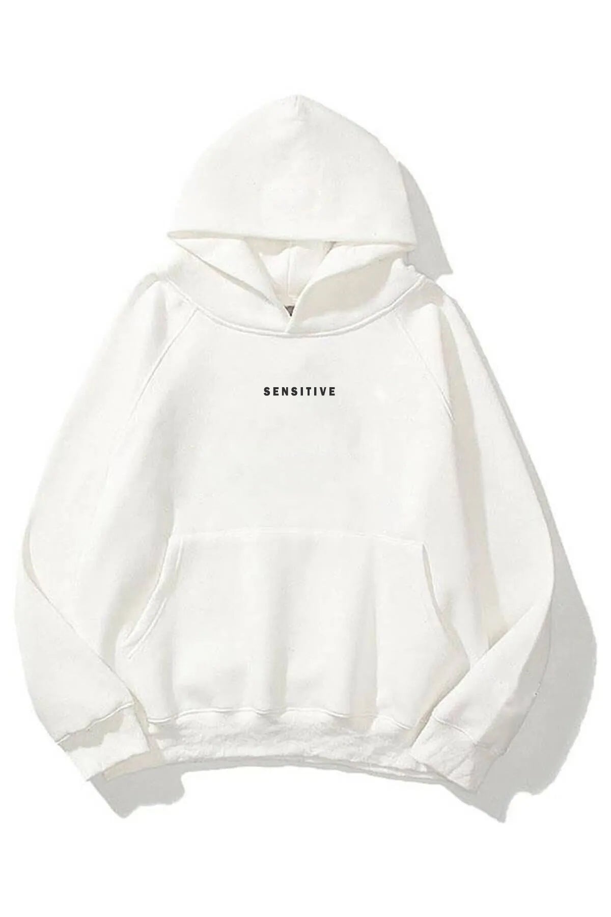 SENSITIVE Unısex Baskılı Oversize Kapşonlu Sweatshirt