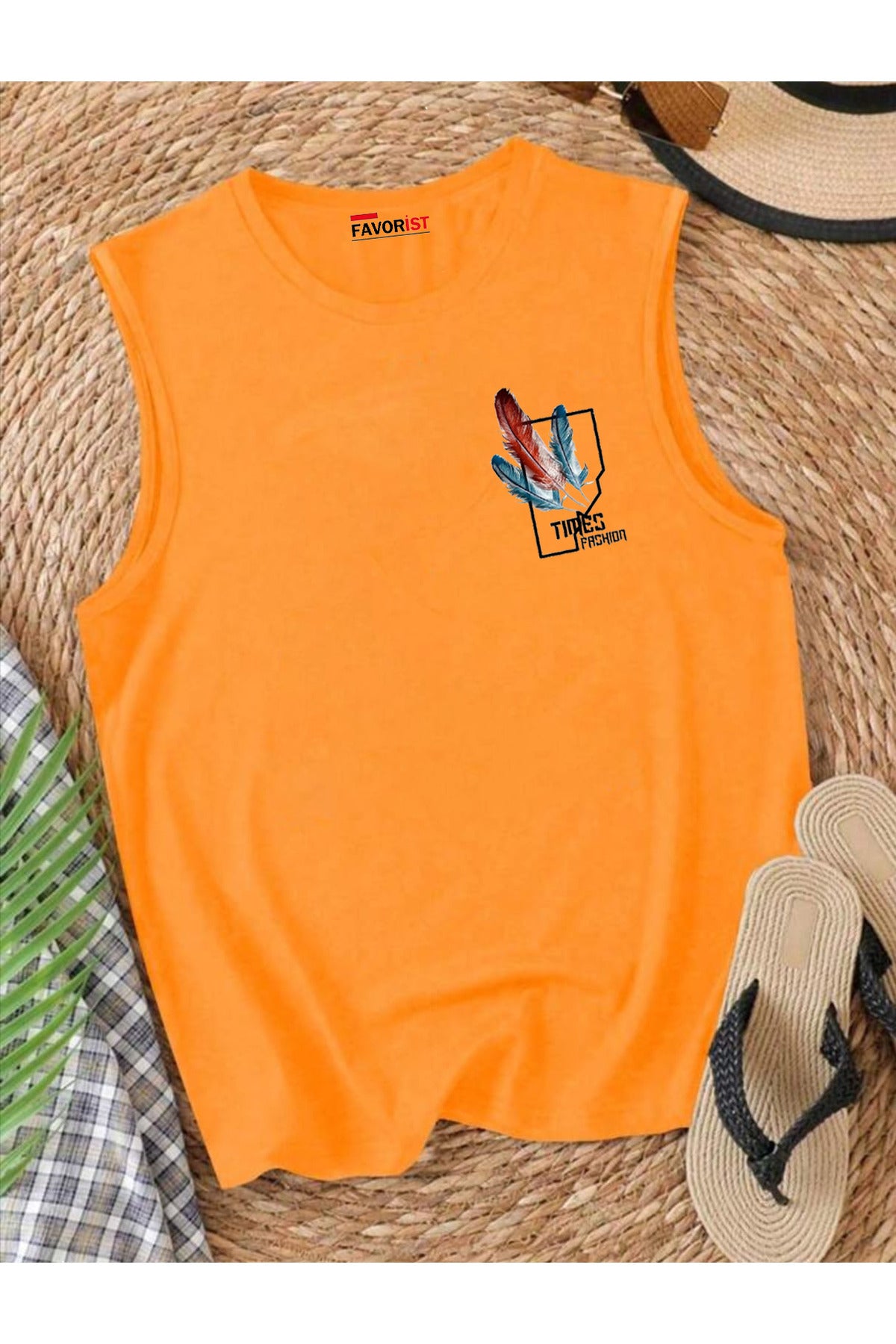 TIMES FASHION Omuzu Açık Kadın Pamuklu Kolsuz Yazlık T-shirt Atlet