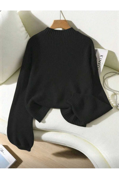TRİKO Örme Oversize Bisiklet Yaka Kazak Yeni BTK