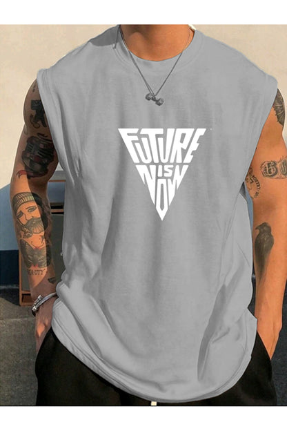 FUTURE Baskılı Kolsuz tshirt Erkek Sıfır Kol Giyim Spor Giyim Oversize T-SHİRT