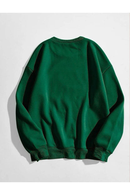 Embrace Kelebek Baskılı Bisiklet Yaka Sweatshirt