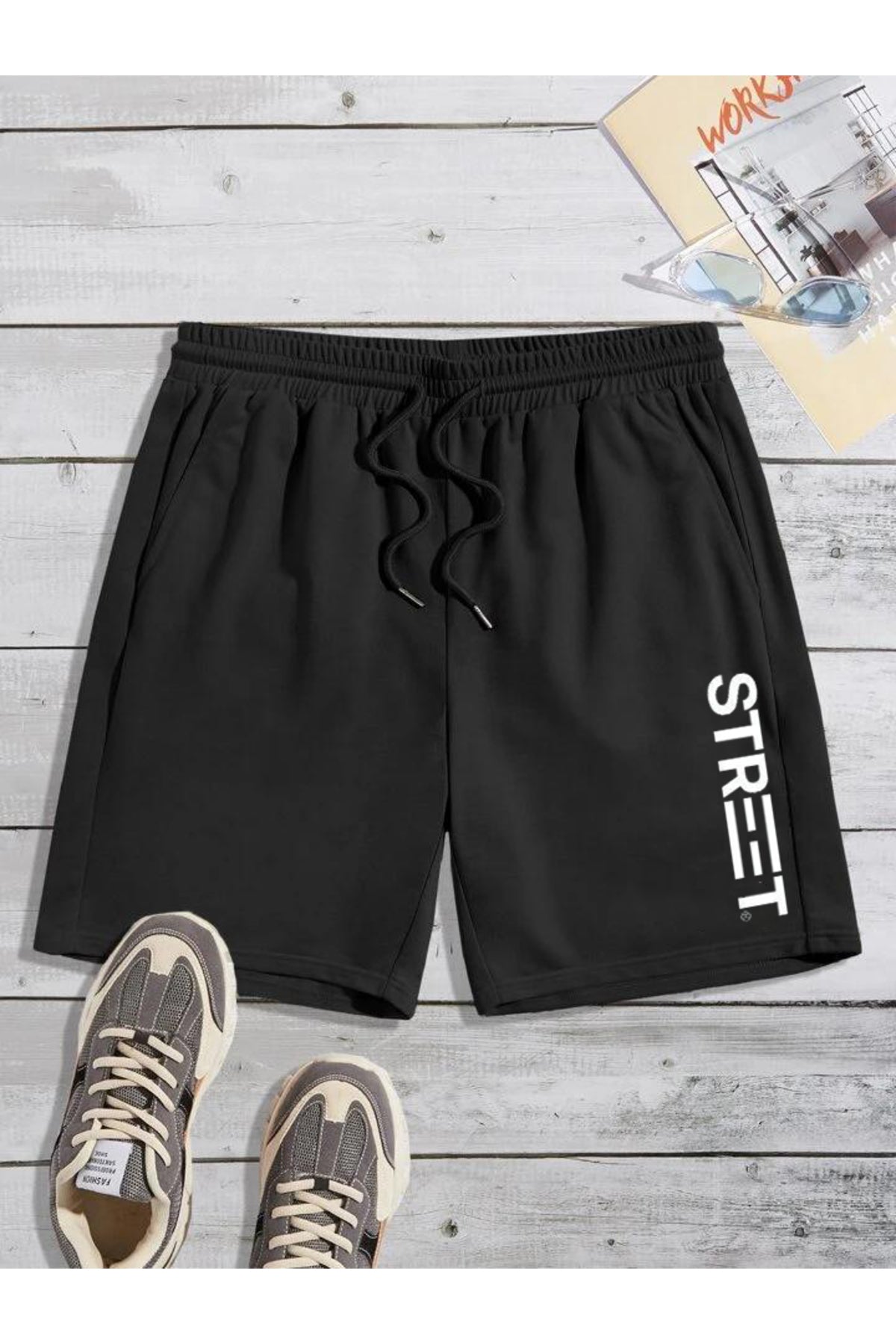 STREET Baskılı Normal Kalıp Şort Unisex