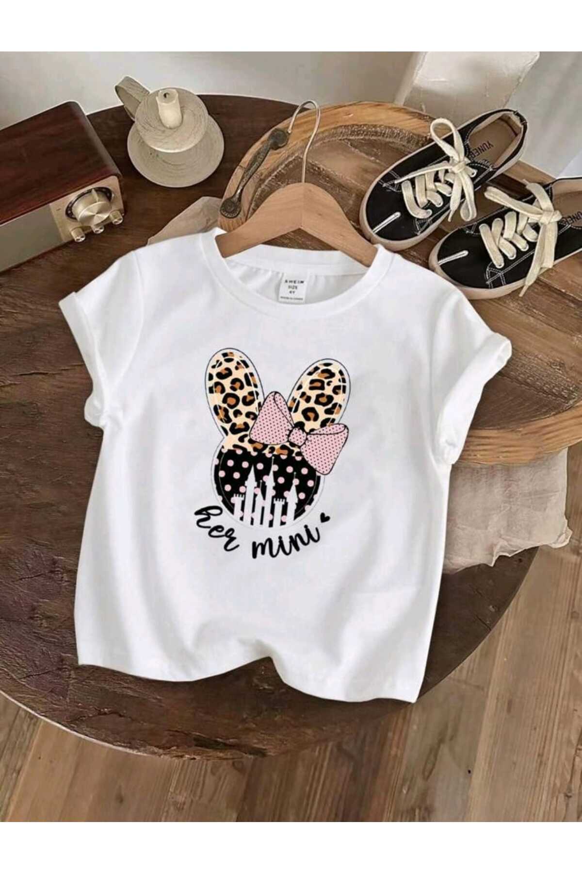 Her Mini Çocuk Baskılı Bisiklet Yaka Pamuklu T-shirt
