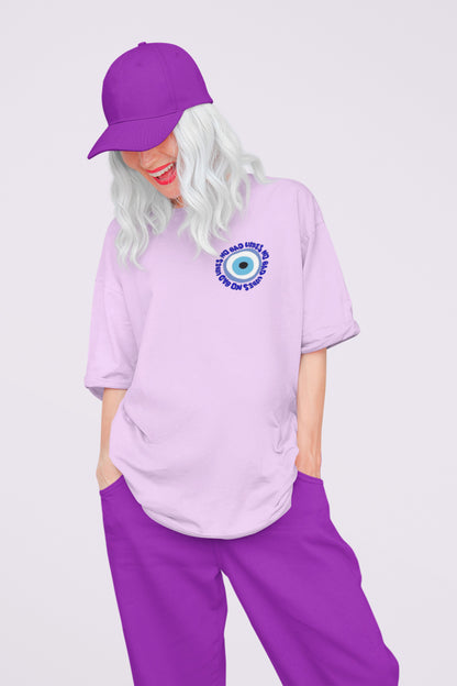 No Bad VIBES Oversize Geniş Kalıp Pamuklu T-shirt
