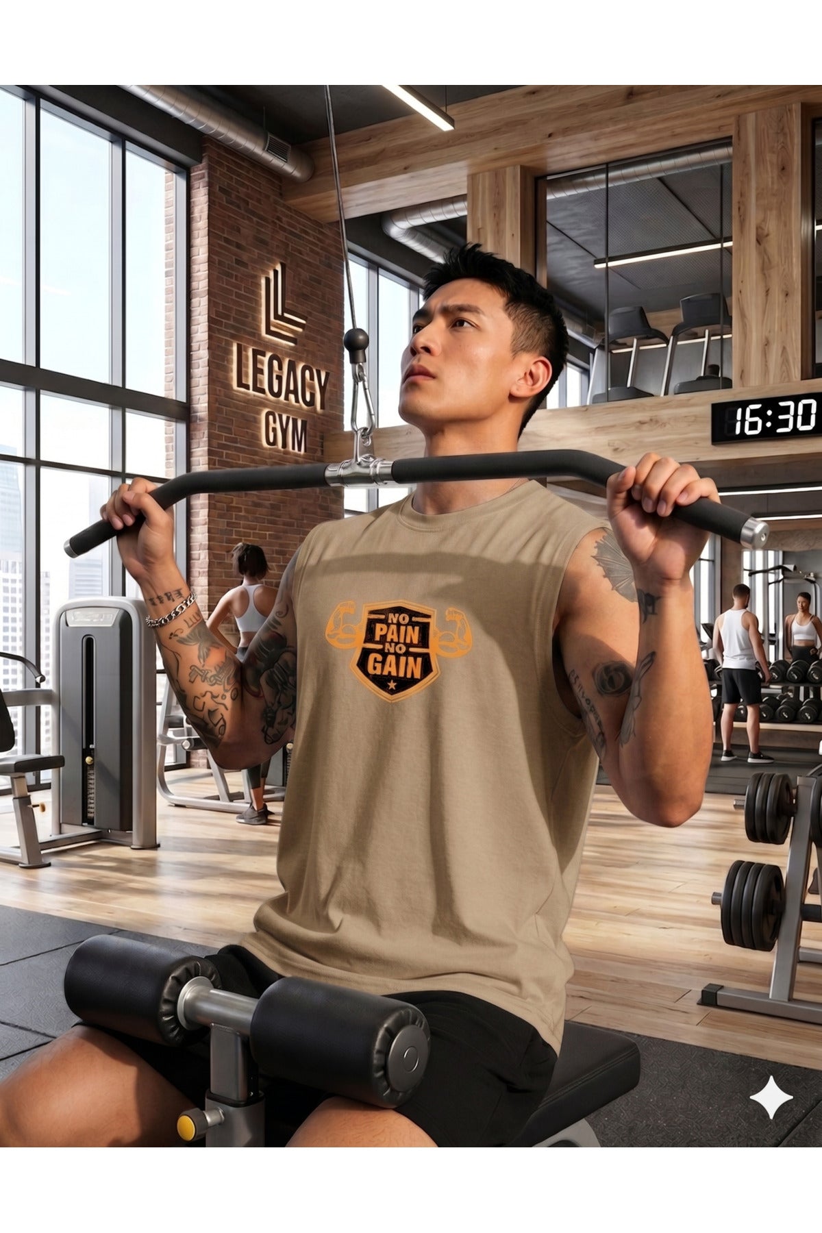 No Paın No Gaın Yıldız SIFIR KOL T-Shirt