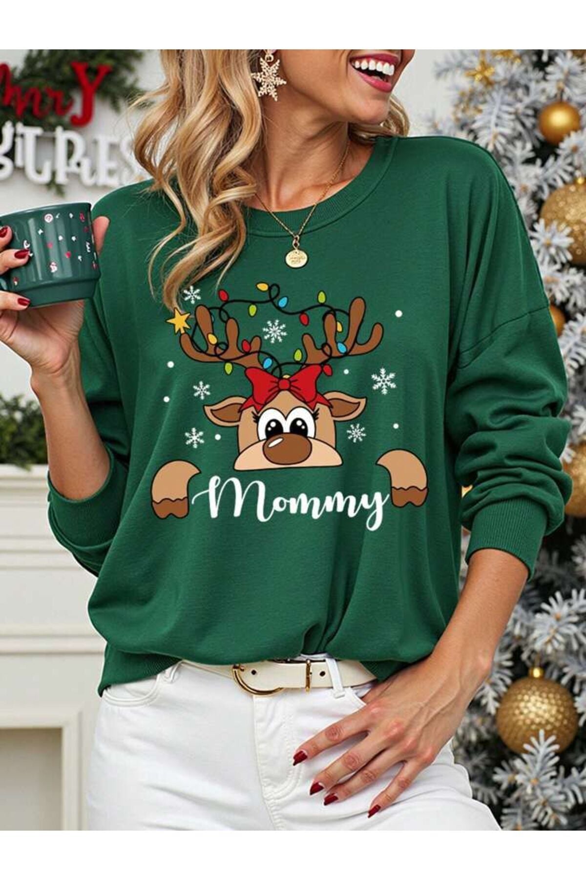 Yılbaşı Özel Seri Unisex Bisiklet Yaka Sweatshirt