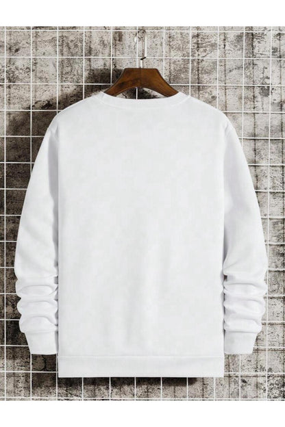 Los Angeles California Baskılı Bisiklet Yaka Pamuklu Sweatshirt