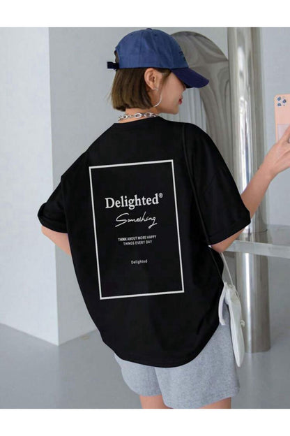 Delighted Baskılı Oversize Tshirt Serisi