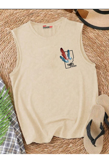 TIMES FASHION Omuzu Açık Kadın Pamuklu Kolsuz Yazlık T-shirt Atlet