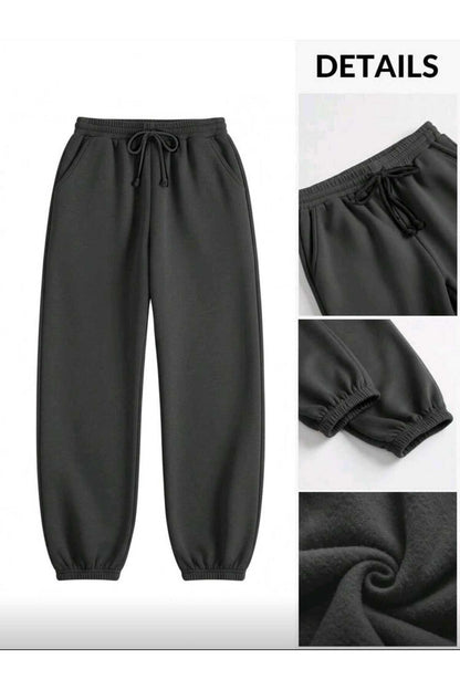 Soft Eşofman Altı Paçası Lastikli Şardonlu Unisex