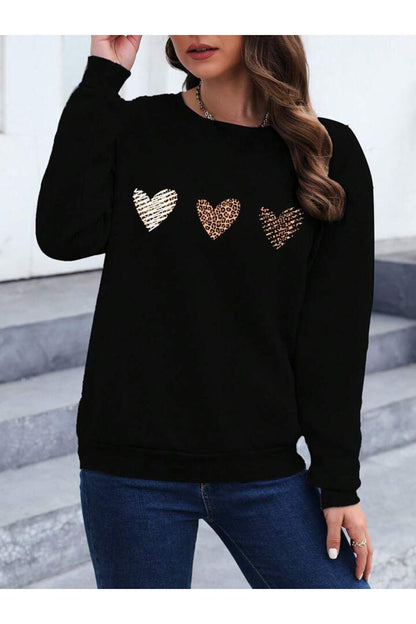 Siyah Karışık Bisiklet Yaka Sweatshirt Koleksiyonu