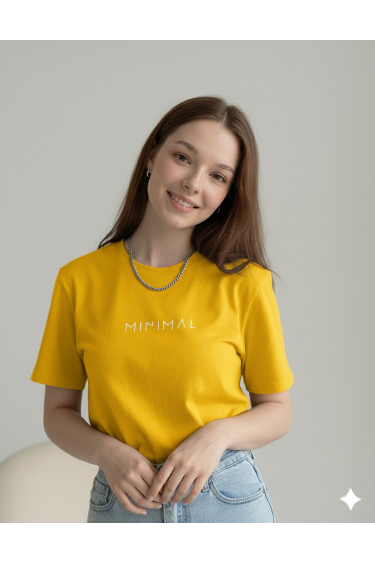 Minimal Kadın Pamuk Polyester Tshirt