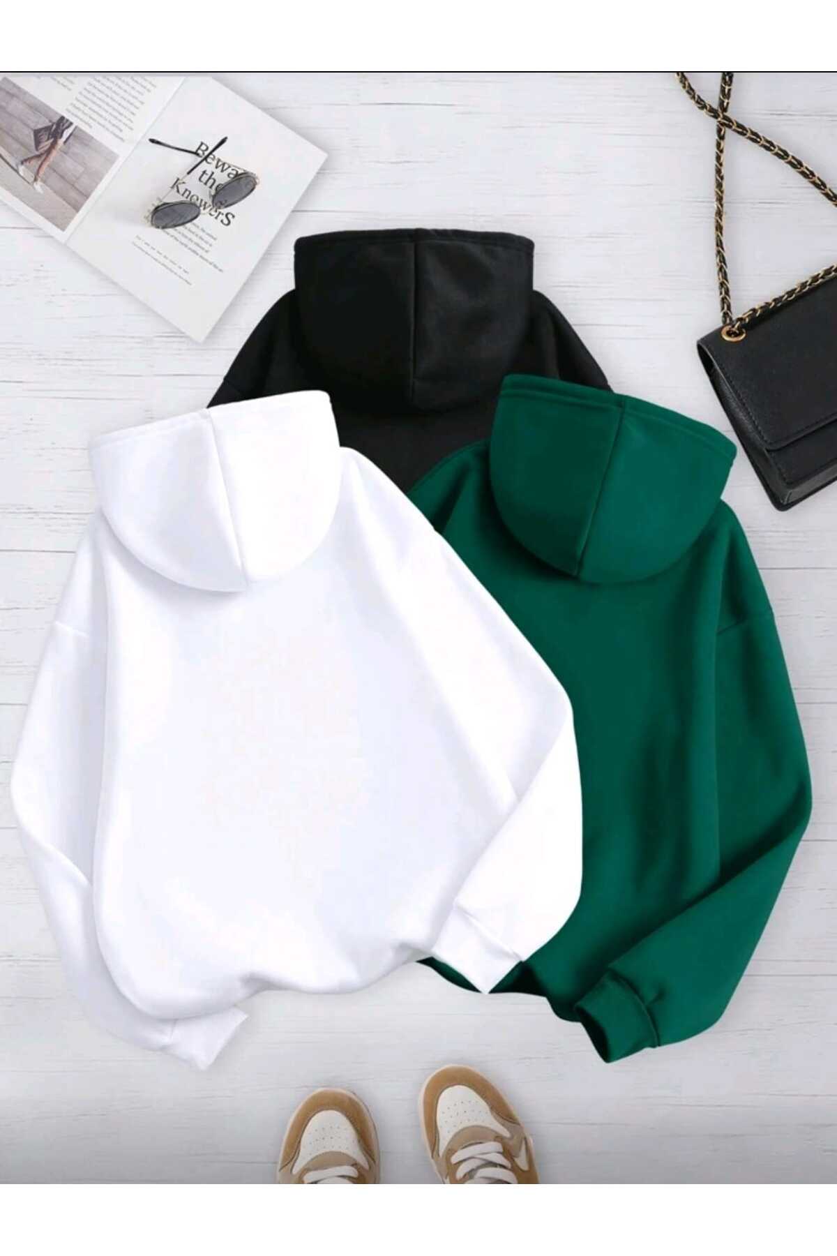 The Sprit Of Competition Baskılı 3 Adet Kapşonlu Yeni Sezon Unisex