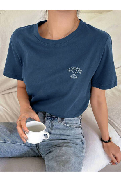 SUNSHINE Baskılı Oversize Tshirt