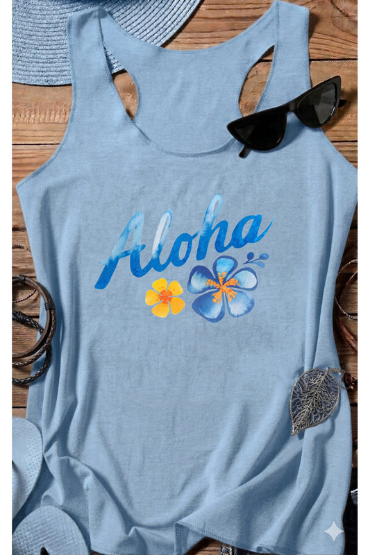 YÜZÜCÜ Model ALOHA Baskılı RELAX Kalıp T-Shirt