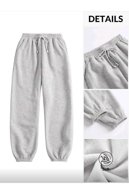 Soft Eşofman Altı Paçası Lastikli Şardonlu Unisex