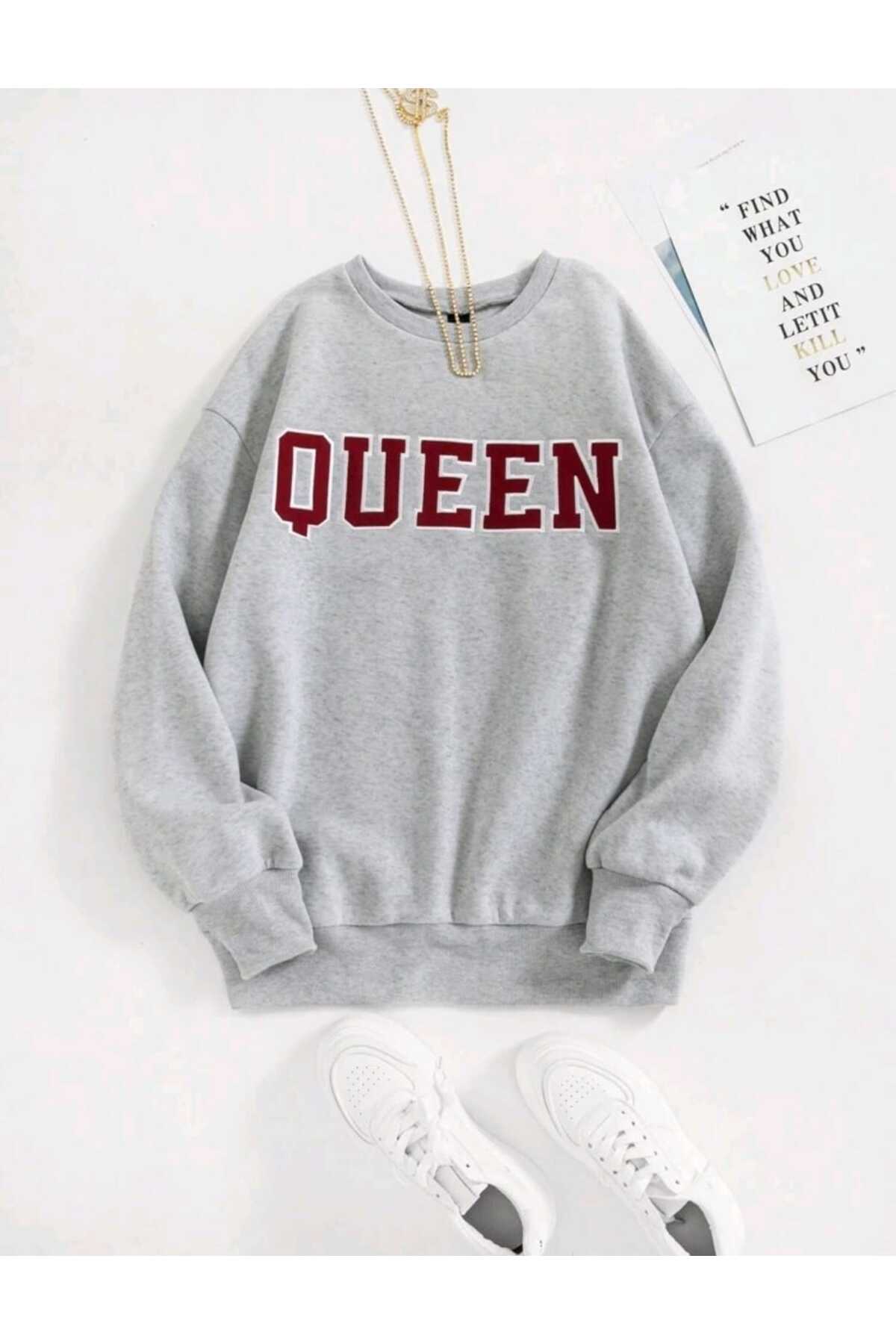 Bisiklet Yaka Sweatshirt Oversize