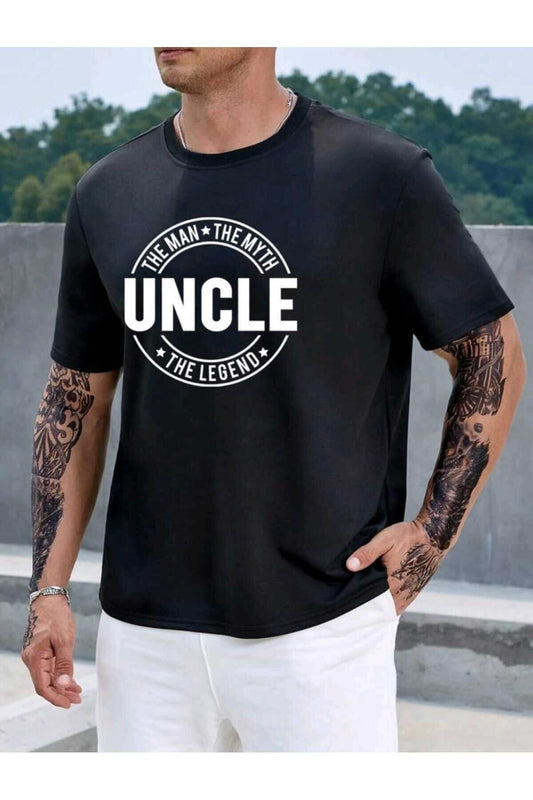 Uncle Baskılı Erkek Oversize T-shirt