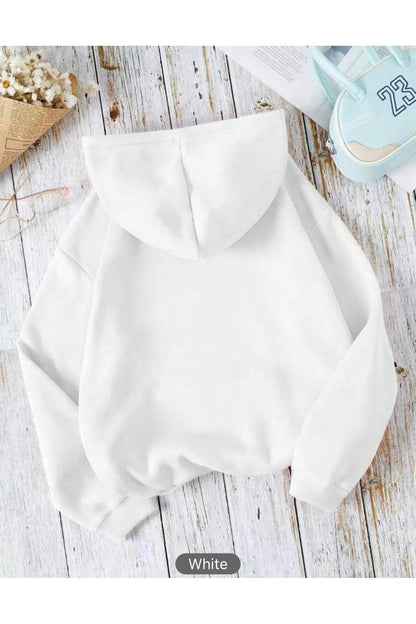 Kapüşonlu Sweatshirt Düz Baskısız ( Soft ) Geniş Kalıp