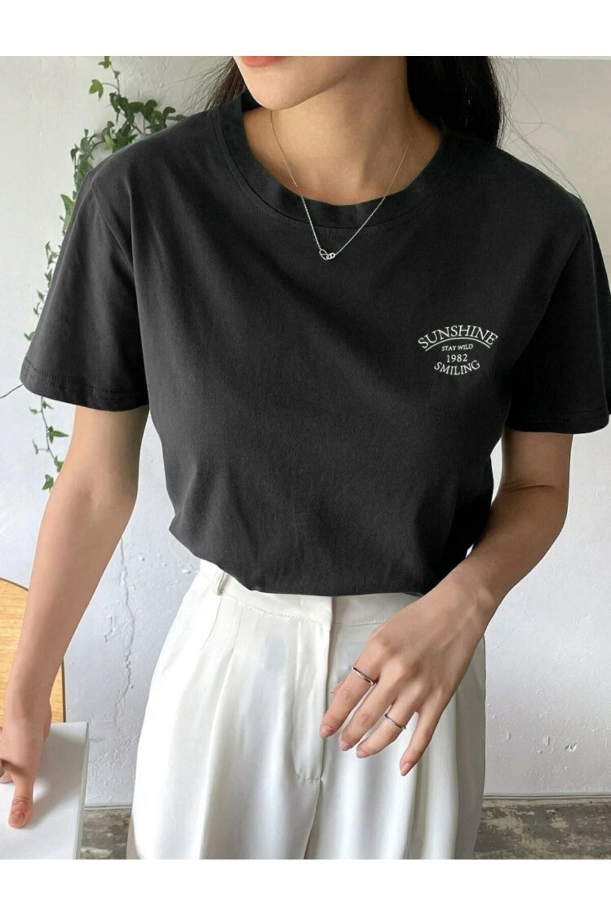 SUNSHINE Baskılı Oversize Tshirt