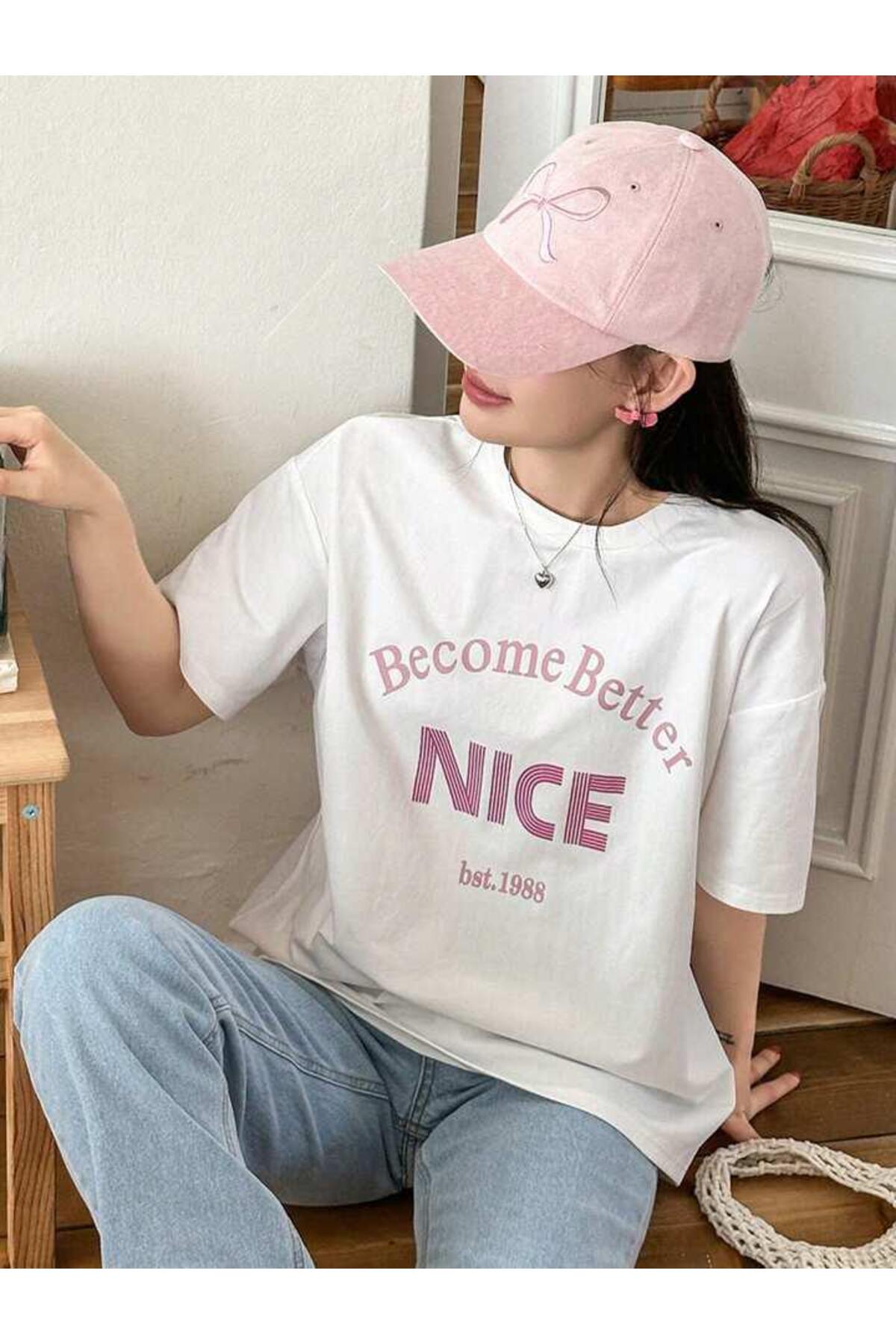 Become Better Nice Pamuklu Kısa Kol (Oversize) Tshirt