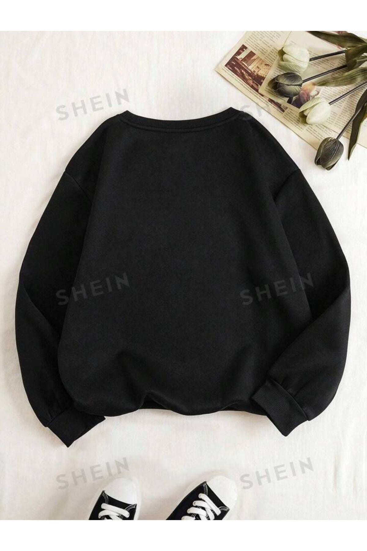 The Original Baskılı Bisiklet Yaka OVERSIZE Sweatshirt