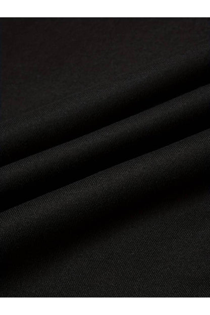 Life Menekşe Baskılı Bisiklet Yaka Sweatshirt