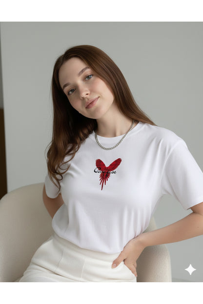 PARADİSE Kadın Bisiklet Yaka Regular Kalıp T-shirt