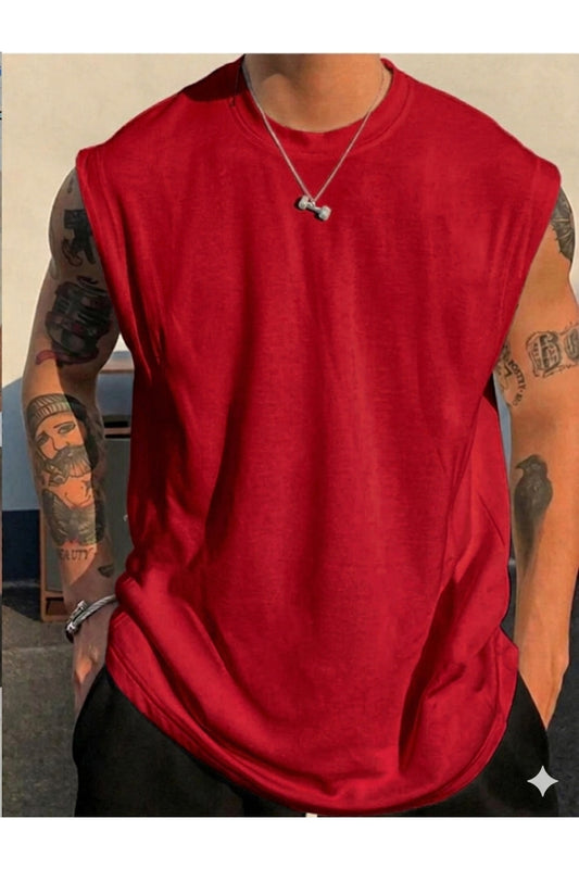 Düz Giy Çık Erkek Kolsuz Sıfır Kol (Düz Baskısız) T-Shirt