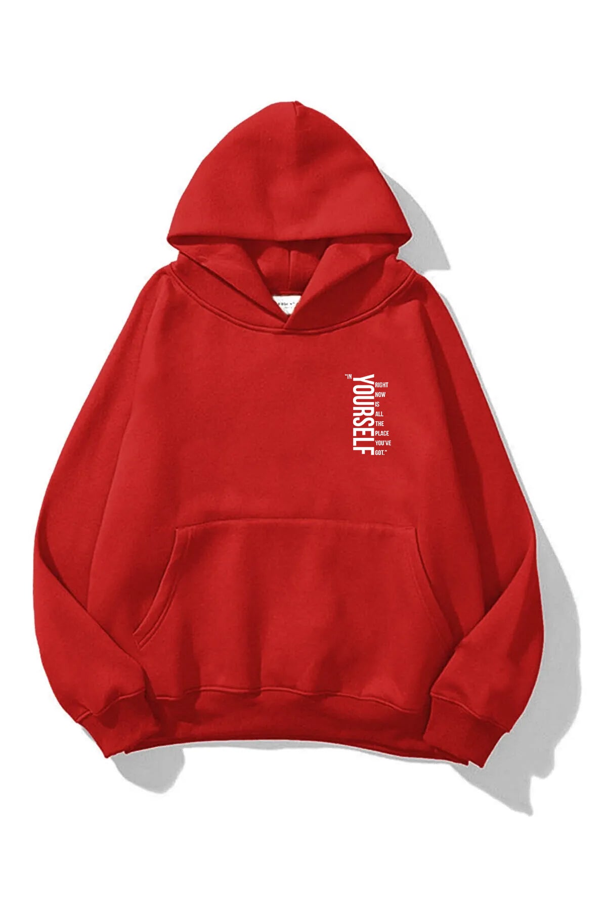 YOURSELF Baskılı Oversize Kapşonlu HOODİE Sweatshirt