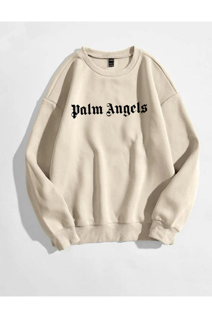 Sweatshirt PALM ANGELS Baskılı Bisiklet Yaka Unisex