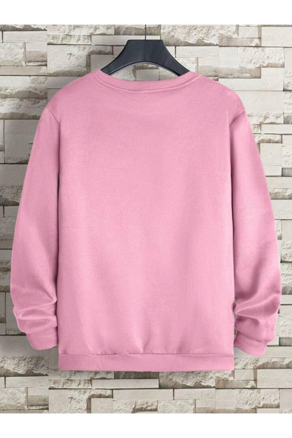 MOON Baskılı Oversize Kalıp Bisiklet Yaka Sweatshirt