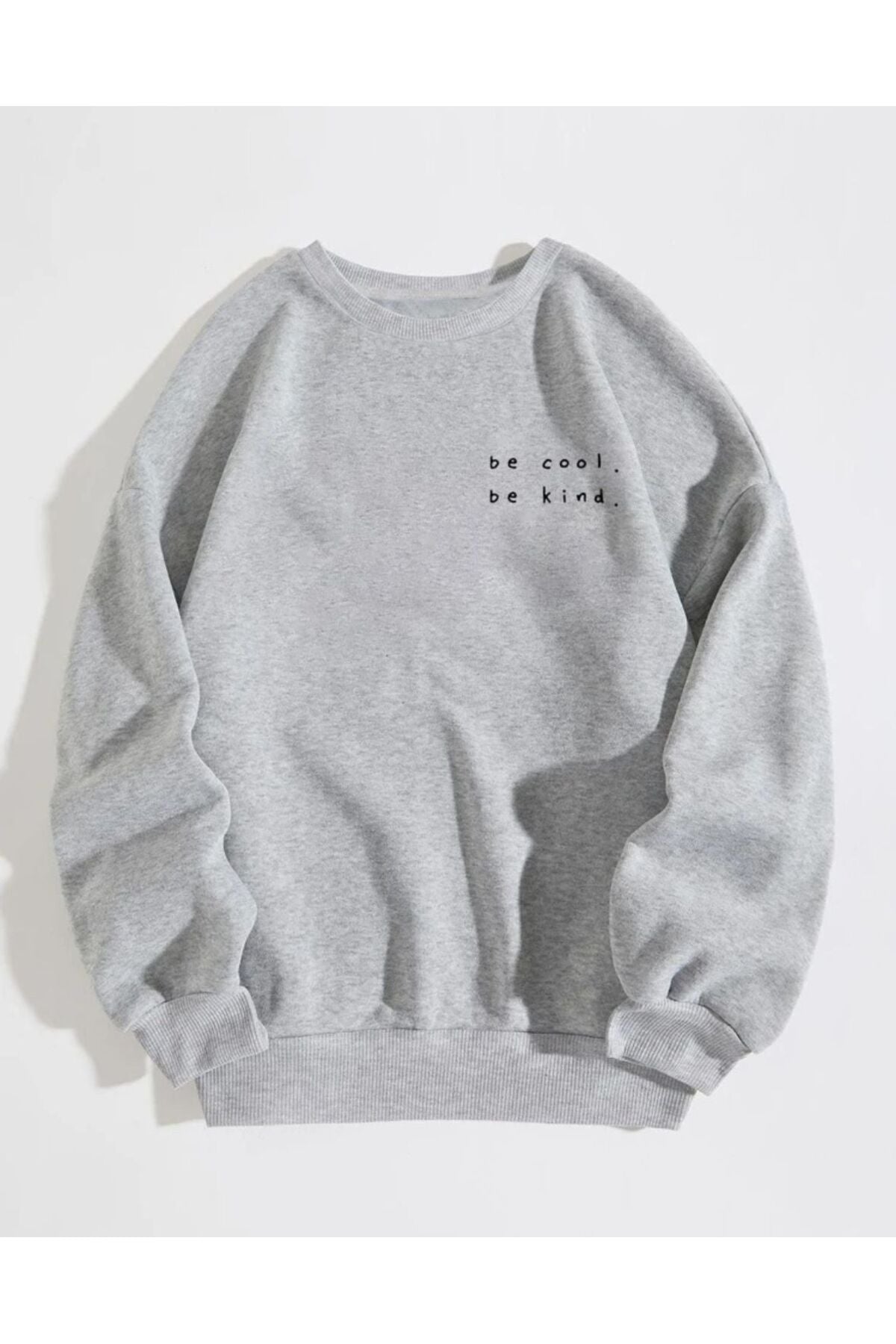 Unısex Baskılı Bisiklet Yaka Sweatshirt Hoodie Be Kınd