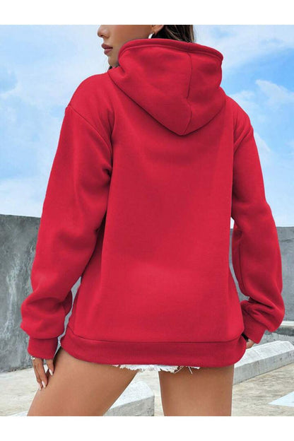 DÜZ KAPÜŞONLU OVERSİZE SWEATSHİRT