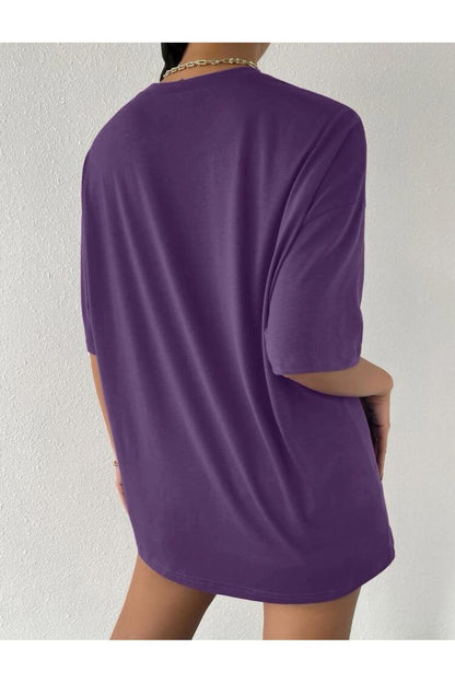 Çiçek Baskılı Unisex Oversize ( Geniş Kalıp ) Tshirt