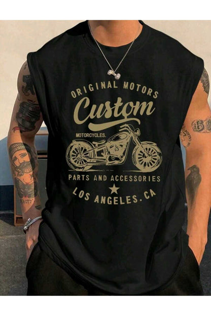 MOTORS CUSTOM Sıfır Kol Tişört T-shirt