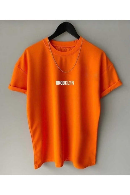 Brooklyn Minimal Baskılı Pamuk Unisex Kısa Kol Tshirt