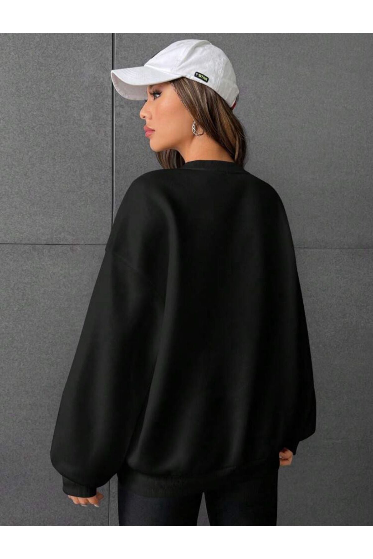 IT'S OKEY NOT TO BE PERFECT Baskılı Bisiklet Yaka Oversize Sweatshirt