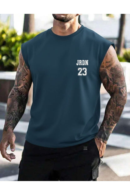 JRDN23 Basketbol Giyim Spor Giyim Sıfır Kol Oversize T-SHİRT